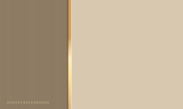 Modern Background Brown Beige Color Golden Luxury Lines — Stock Vector