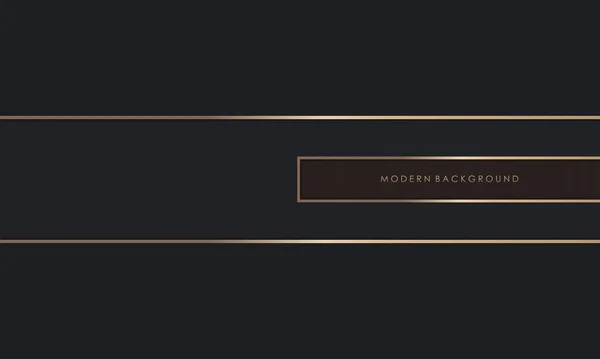 Zwarte Dop Met Gouden Bruine Lijnen Luxe Design — Stockvector
