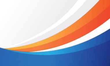 Mavi ve turuncu renkli soyut tasarımlı beyaz arkaplan