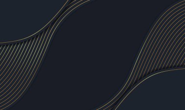 Altın çizgileri olan modern arkaplan mavi dop lüks tasarım