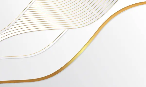 Fundo Branco Moderno Linhas Douradas Luxo Ilustrações De Stock Royalty-Free