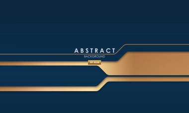 Altın çizgileri ve lüks tasarımı olan modern arkaplan mavisi