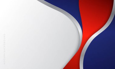 Beyaz ve kırmızı renkli soyut arkaplan mavisi eğrisi