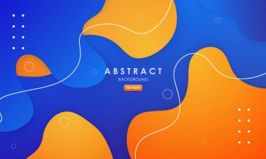 Soyut gradyanlar mavi ve sarı renk arkaplan tasarımını şekillendirir