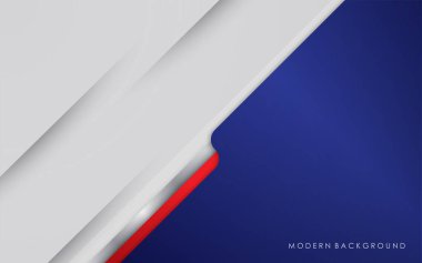 Modern soyut arkaplan mavi ve kırmızı ile beyaz renkli