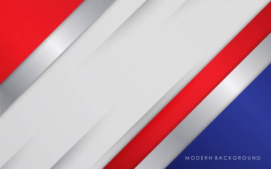 Modern soyut arkaplan mavi ve kırmızı ile beyaz renkli