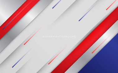 Modern soyut arkaplan mavi ve kırmızı ile beyaz renkli