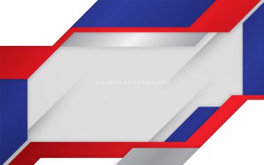 Modern soyut arkaplan mavi ve kırmızı ile beyaz renkli