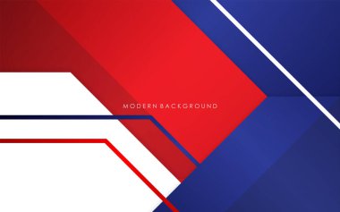 Modern soyut arkaplan mavi ve kırmızı ile beyaz renkli