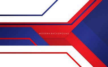 Modern soyut arkaplan mavi ve kırmızı ile beyaz renkli