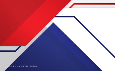 Modern soyut arkaplan mavi ve kırmızı ile beyaz renkli