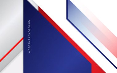 Modern soyut arkaplan mavi ve kırmızı ile beyaz renkli