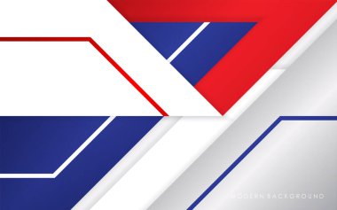 Modern soyut arkaplan mavi ve kırmızı ile beyaz renkli