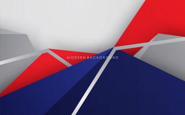 Modern soyut arkaplan mavi ve kırmızı ile beyaz renkli