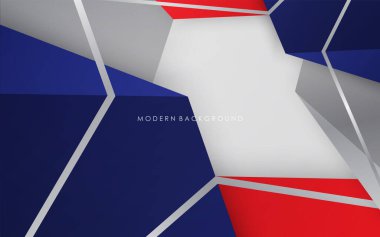 Modern soyut arkaplan mavi ve kırmızı ile beyaz renkli