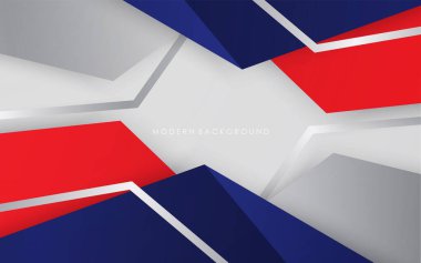 Modern soyut arkaplan mavi ve kırmızı ile beyaz renkli