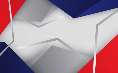 Modern soyut arkaplan mavi ve kırmızı ile beyaz renkli