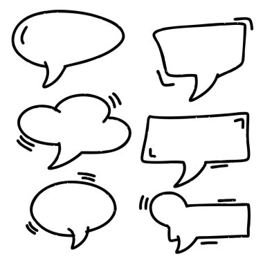 Satır çerçeve metin konuşma balonu seti. Çizgi balonu çerçeve tasarımı konuşma balonu çerçevesi.