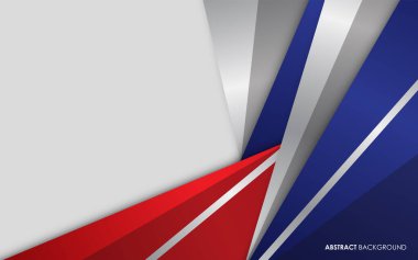 Modern soyut kırmızı, mavi ve gümüş renkli arka plan
