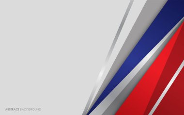 Modern soyut kırmızı, mavi ve gümüş renkli arka plan