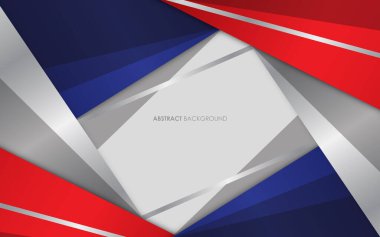 Modern soyut arkaplan mavi ve kırmızı ile beyaz renkli