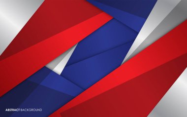 Modern soyut arkaplan mavi ve kırmızı ile beyaz renkli