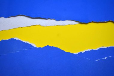 mavi ve sarı yırtık kağıt arkaplan dokusu