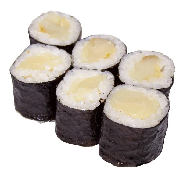 Huile Poisson Sushi Maki Roll Avec Nori — Photo