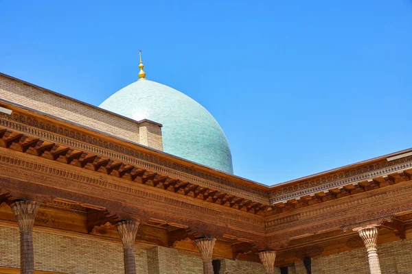Hazrati Imám Comlex Közelről Láthatjuk Madraszát Iszlám Épület Taskentben Üzbegisztánban — Stock Fotó