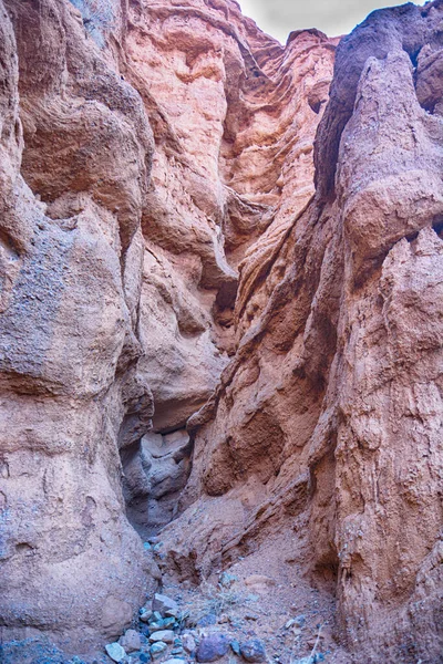 Belle Vue Sur Les Falaises Calcaire Jaune Rouge Konochek Kirghizistan — Photo