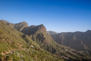 Dağ ve manzara manzarası, Santa Cruz Tenerife Adası, İspanya