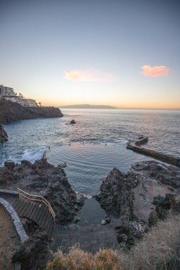 Santa Cruz de Tenerife, İspanya 'da gün batımı