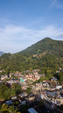 Oaxaca, Meksika 'da Santos Reyes Nopala' nın hava manzarası