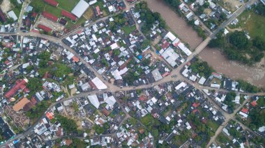 Oaxaca, Meksika 'da Santos Reyes Nopala' nın hava manzarası