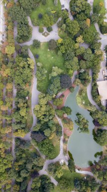 Avusturya, Viyana 'daki Şehir Parkı' nın havadan görünüşü