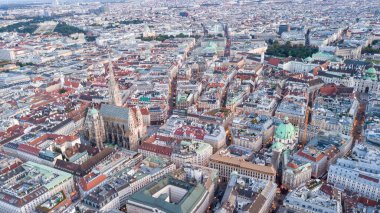 Aerial view of cityscape in Vienna city, Austria clipart