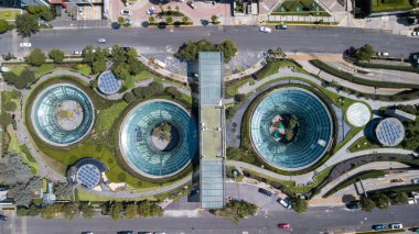 Santa Fe, Mexico City 'deki alışveriş merkezinin havadan görüntüsü