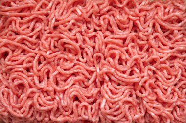 Kıyma, kıyma, kıyma, kıyma, domuz kıyması, çiğ et, kıyma, kıyma, arka plan yatay.