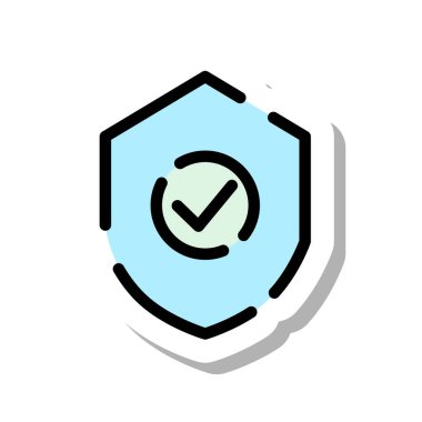 Çıkartma biçimi noktalı çizgi simgesi güvenliği