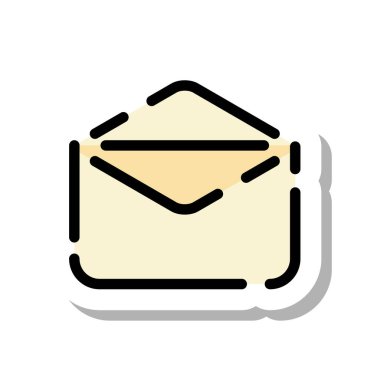 Çıkartma biçimi noktalı satır simgesi açık e- posta