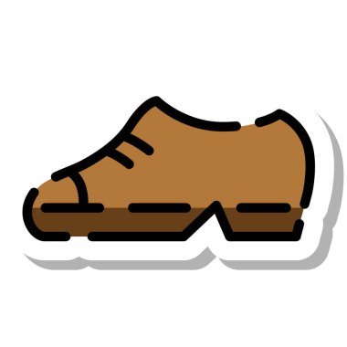 Etiket stili noktalı çizgi simgesi deri ayakkabılar