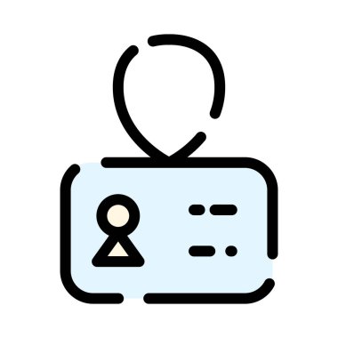 Renkli noktalı çizgi simgesi isim plakası