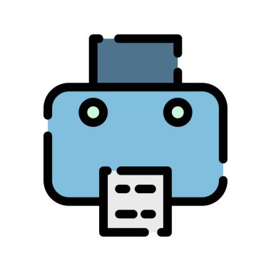 Renkli noktalı çizgi simgesi yazdırma makinesi