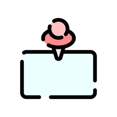 Renkli noktalı çizgi simgesi duyuru tahtası