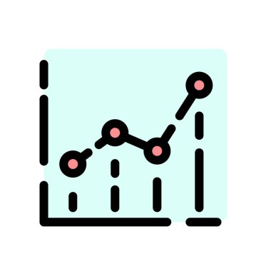 Renkli çizgi simgesi başarısı