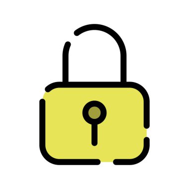 Renkli noktalı çizgi simgesi asma kilit