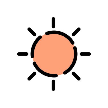 Renkli çizgi simgesi güneşi