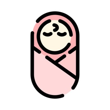 Renkli çizgi simgesi bebek