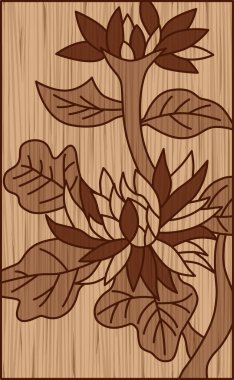 Ağaç oyma stili Hanafuda Nagatsuki Kasımpatı Eylül Kasımpatı artıkları