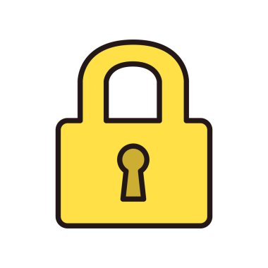 İş simgesi kilit illüstrasyonu